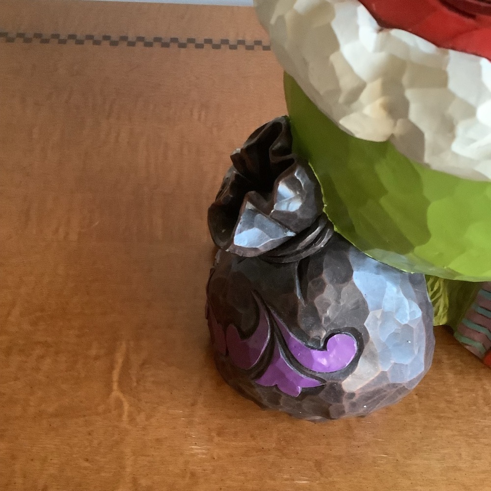 Large Jim Shore Grinch Christmas Figurine with Santa Hat - Picture 7 of 16